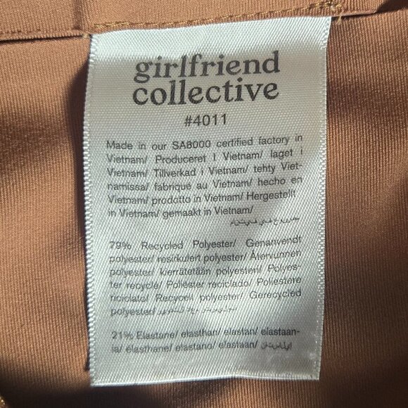 GIrlfriend Collective High Rise Bike Short 8" - XS Carmel - Picture 3 of 4